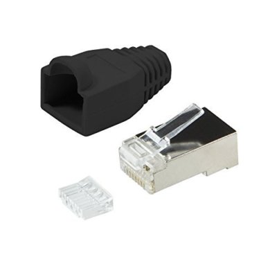 10 x RJ45 CAT 5 Netzwerk Patchkabel Modular Crimp Stecker geschrimt schwarz CAT5