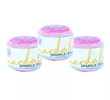 (3 Pack) Lion Brand Yarn 527-313F Mandala Sparkle Yarn, Draco