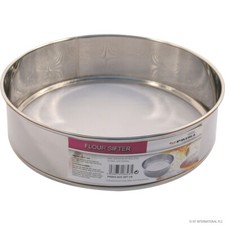 Image of 20cm Round Flour Sifter Shaker Stainless Steel Mesh Cake Flour Sieve New