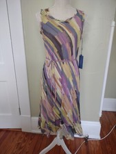 NWT SIMPLY VERA VERA WANG Multi-Color Paint / Clean Slate Dress Women's SMALL