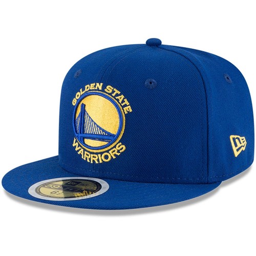 NEW ERA 59FIFTY MEN'S GOLDEN STATE BASEBALL CAP ROYAL GOLD STARS 7 1/8