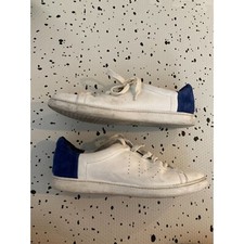 Vince Women's Varin Leather/Suede Sneaker, Cobalt/White, Size 11M