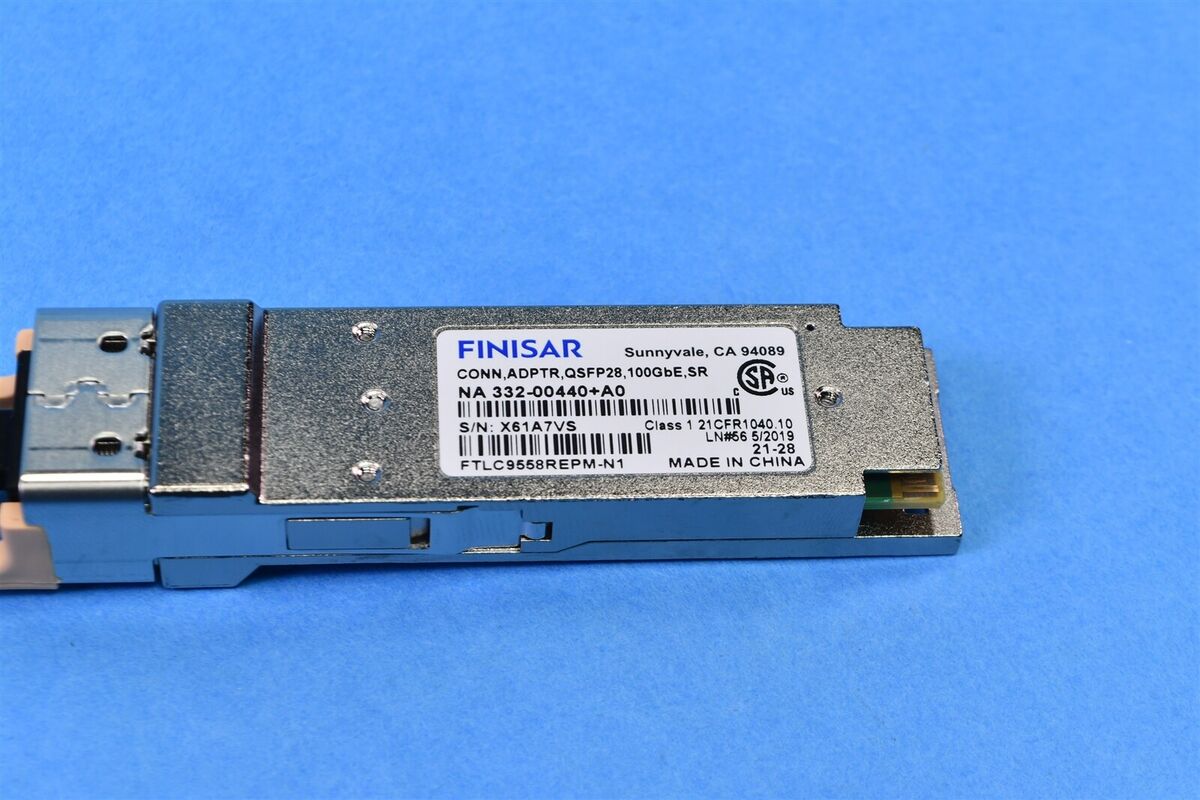 Finisar 100GbE SR4 850nm MPO MMF QSFP28 Optical Transceiver Finisar 100GbE SR4 850nm MPO MMF QSFP28 Optical Transceiver