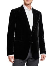 Mens Luxury Black Velvet Blazer Designer Party Wear Wedding Dinner Blazer Coats