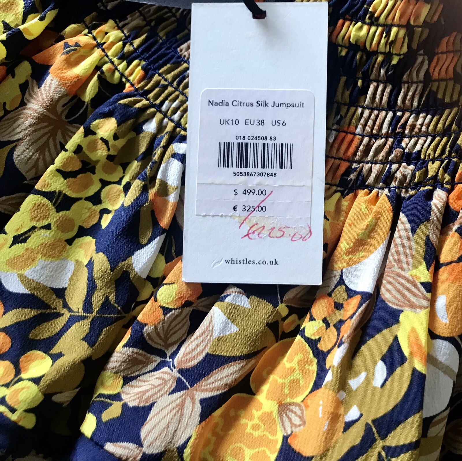 WHISTLES NADIA FLORAL SUMMERY SILK BARDOT JUMPSUIT SIZE 10 £225 eBay