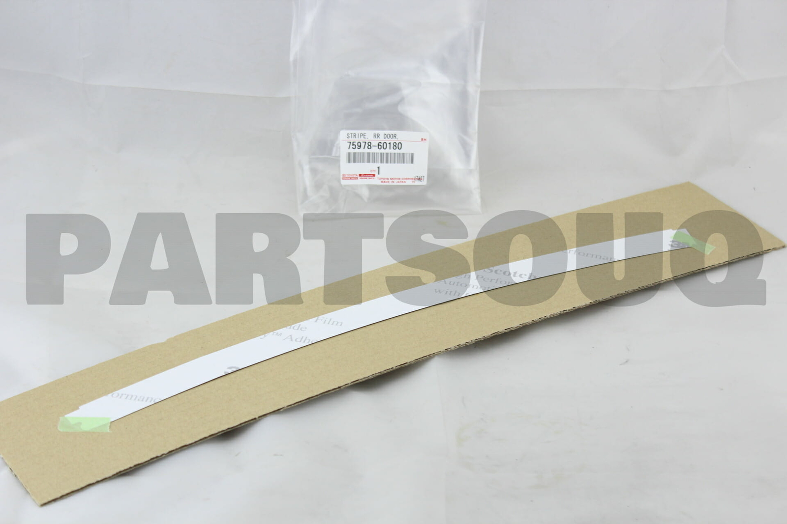 7597860180 Genuine Toyota STRIPE, REAR DOOR OUTSIDE, LOWER LH  