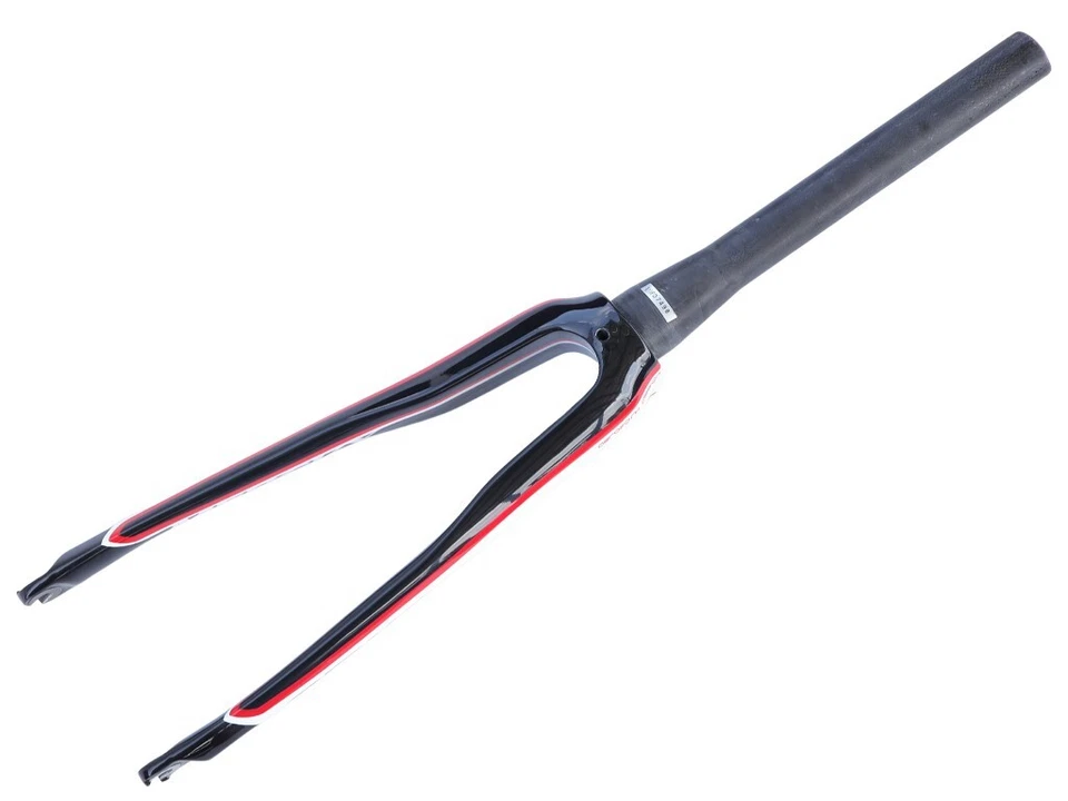 Eddy Merckx EMX-7 1K Carbon 700c 9x100mm QR Tapered Bike Fork Black White - Image 2 of 4