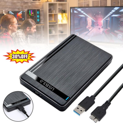 USB 3.0 SATA External Hard Drive Case 2.5 Inch Enclosure Caddy HDD SSD Black