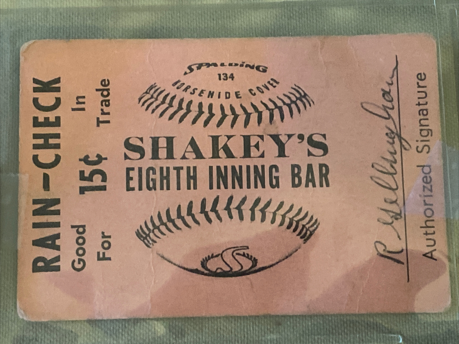 Vintage Shakey’s Eighth Inning Bar Eau Claire Wisconsin 15c Drink