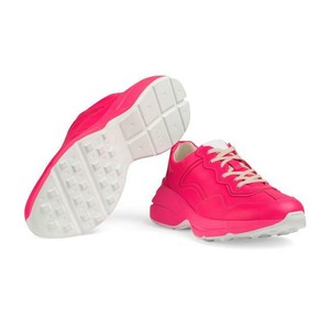 fluorescent pink sneakers