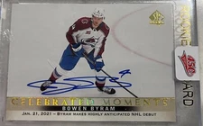 Bowen Byram - 2020-21 SP Authentic Rookie Autograph Celebrated Moments Auto Gold
