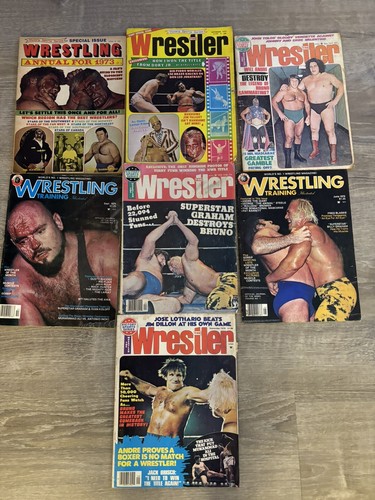 Vintage “The Wrestling Magazine Lot 7, 1973 & 1976