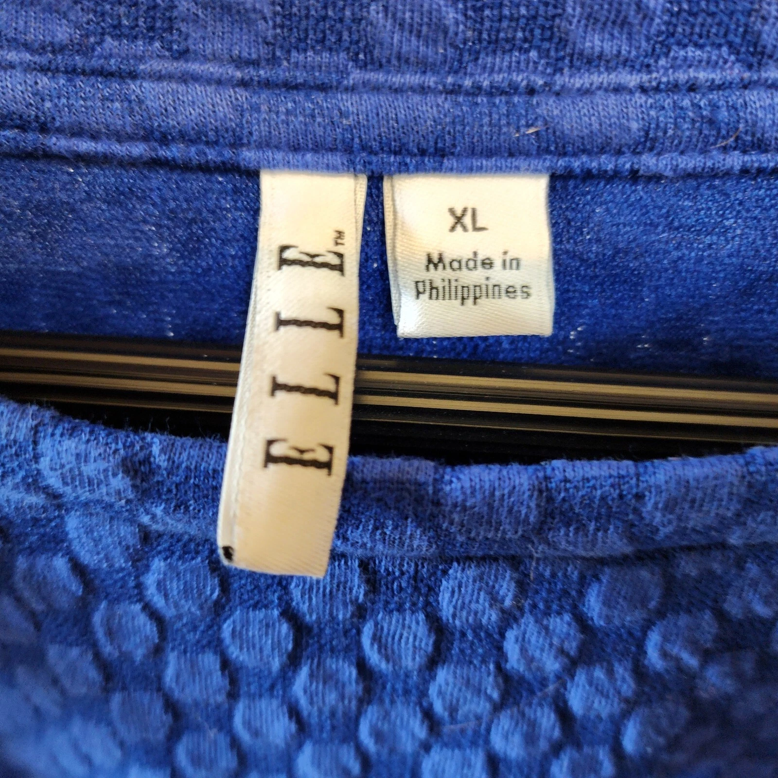 VETEMENTS Felpa Elle blu a pois con volant accento donna L tempo libero casual femminile