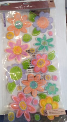 Sticko Vellum stickers Flowers sheet 12x6 Cathy B