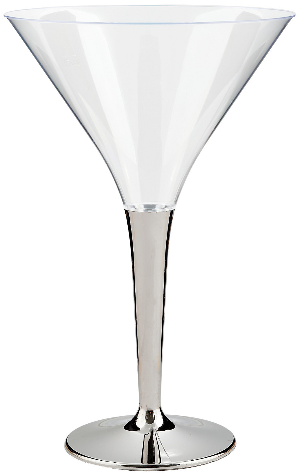 6 Pack MOZAIK Reusable Plastic Cocktail Glasses w/ Coloured Stems 6