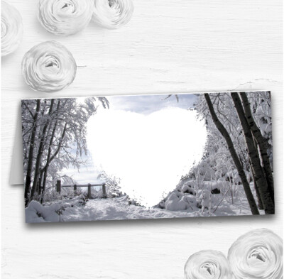 Winter Schnee Szene Hochzeit Tisch Sitzplatz Name Tischkarten