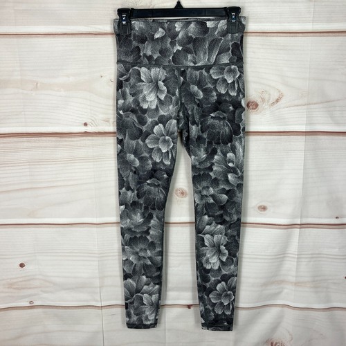 Athleta Leggings Womens XS Gray Floral Elation Textured Tight Capri Mid Rise - Picture 1 of 7