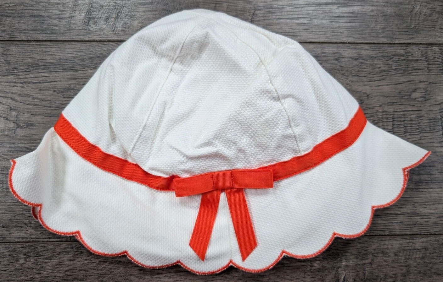 Baby Girl Clothes New Janie & Jack 4-5 Orange Ribbon Sun Hat