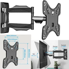 Universal Full Motion TV Wall Mount Bracket Swivel Tilt for 14 22 26 32 40 42"