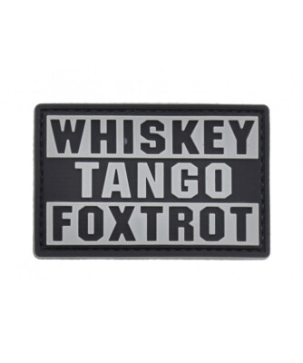 WTF WHISKEY TANGO FOXTROT (What The F...)  Patch Klettpatch Funpatch Pvc