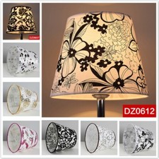 Table Lampshade PVC Textured Fabric Light Bulb Cover Lamp Shade E27 Bulb Decors