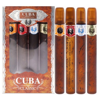 Cuba 4 PC Mix Variety 1.17oz 30 Ml  EDT Men's Cologne Spray limited Time offer