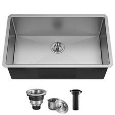 28 Inch Undermount Kitchen Sink, 28 x 18 Stainless Steel 16 Gauge 9 Inch Deep...