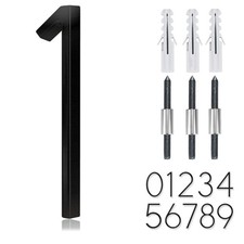 5" Stainless Steel Floating House Number, Metal Modern 5 inch, Black