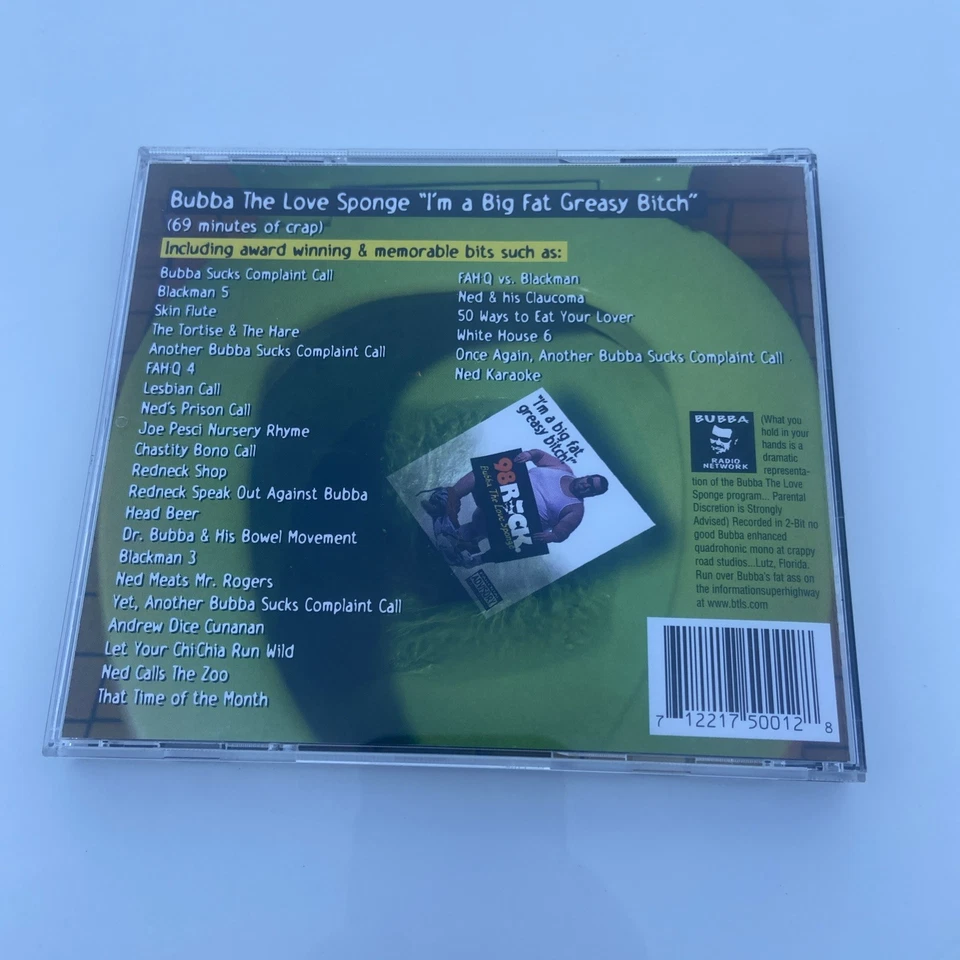 Bubba The Love Sponge CD I'm a Big Fat - H4 Foto 2 de 2