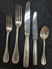 5 Teilig CHRISTOFLE Rokoko Besteckteile Auflage versilbert Tafel Besteck