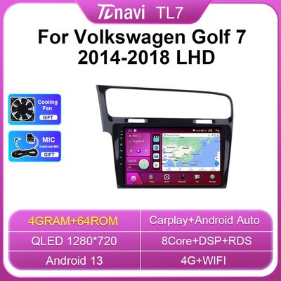 For VW Volkswagen Golf 7 2014-2018 Android Auto  CarPlay Multimedia 4G Car Radio