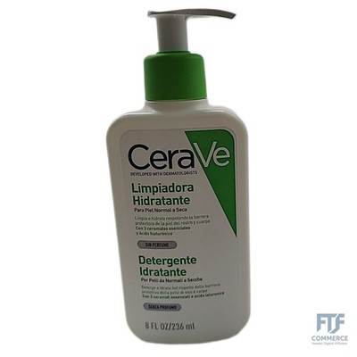 CeraVe Feuchtigkeitsspendendes Reinigungsmittel, für normale bis trockene Haut, 