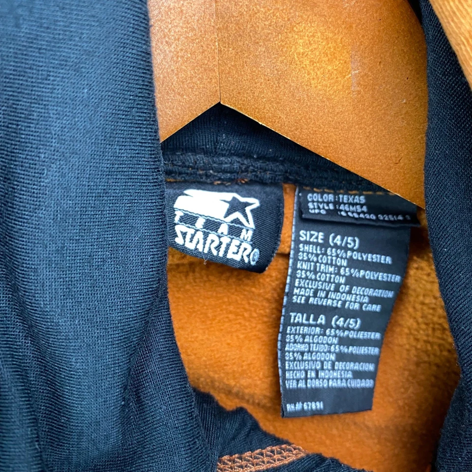 Starter University of Texas Longhorns 连帽衫 儿童 尺寸 4/5 Burnt 橙色 — 第 2/4 张图片