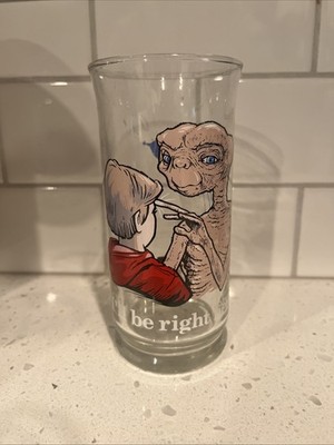 1982 et the Extra-Terrestrial Glass Tumblers Pizza Hut Rare  I ll Be Right Here 