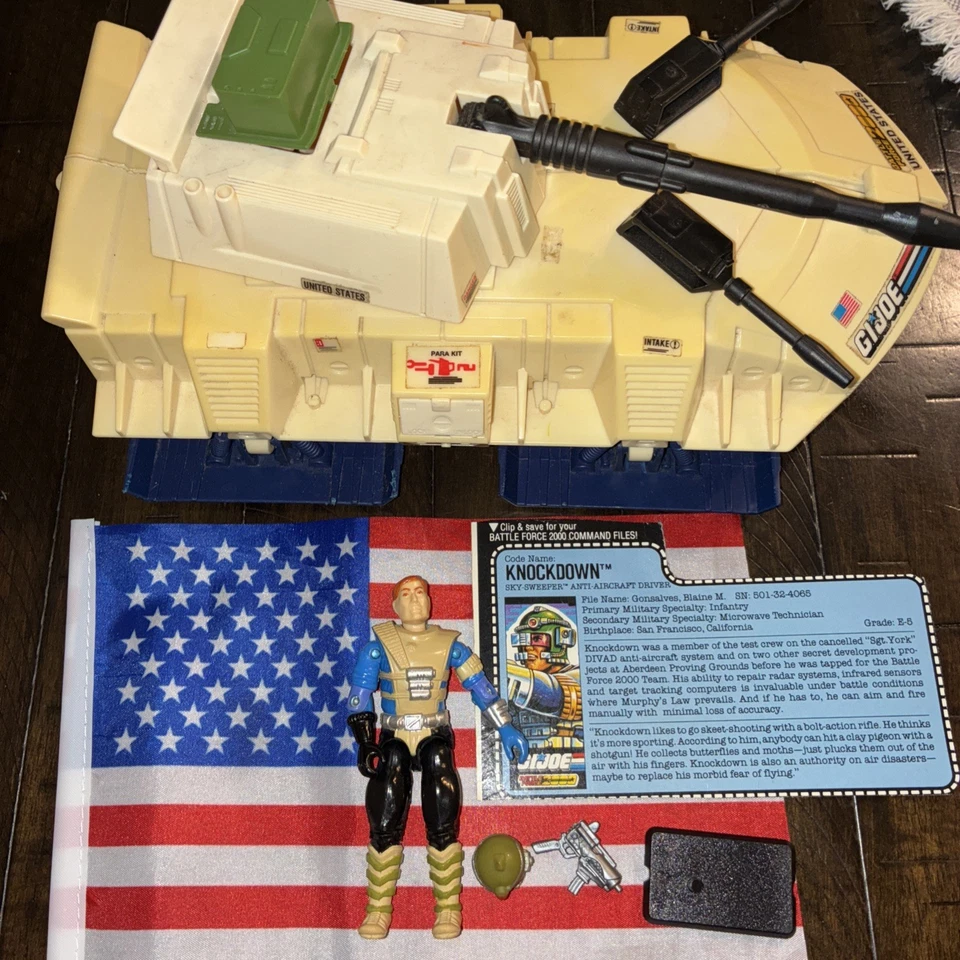 Tanque de nieve Battle Force 2000 Dominator 1987 GI Joe Hasbro de colección + 1987 KNOCKDOWN Foto 2 de 4
