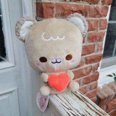 Minto Sugar Cubs Heart Mini Plush Mocha Brown Bear Fancy Fukuya New W/ Tags