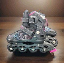 BGY Kids Adjustable Inline Skates Size S 10-13 Light Up Wheels Roller Blades NWO