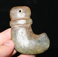2.9'' Hongshan Culture Old Jade Carving Yu Bi Yubi Axe Hatchet Amulet pendant