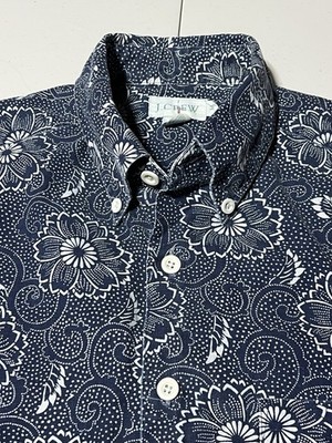 Vintage J Crew Shirt Mens Medium Hawaiian Oarsman Camp Loop Collar