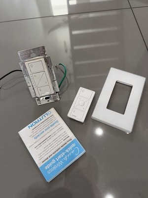 ***LIGHTLY USED* Lutron PD-6WCL-WH Wireless In-Wall Smart Dimmer Switch -White A