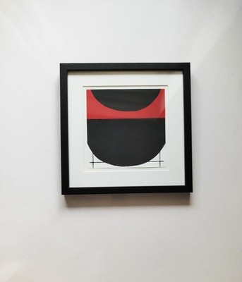 Georg Karl Pfahler _ Siebdruck von 1972 schwarz/rot _ signiert _ gerahmt