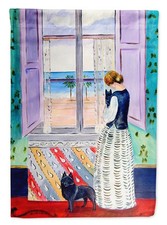 Caroline's Treasures Lady with her Schipperke Garden Flag 7268GF