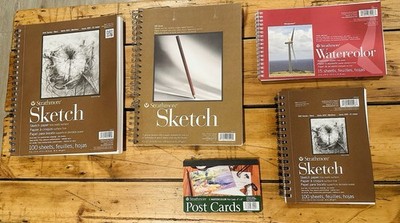 Lot of 5 Strathmore Sketch Paper, WaterColor Paper & Postcards!