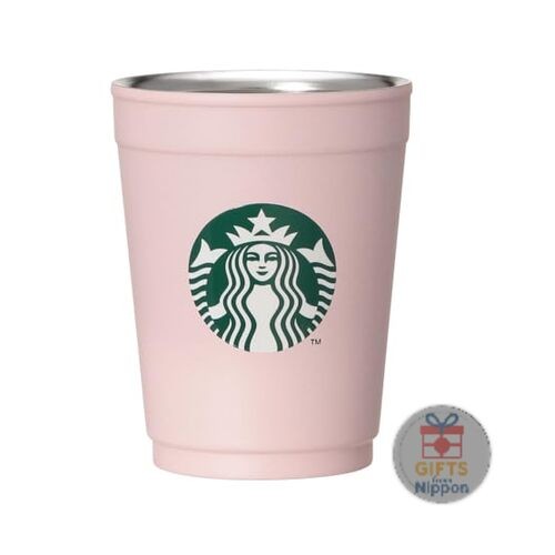 STARBUCKS ピンク ステンレス製カップ Starbucks SAKURA 2026 2-Way Stainless Steel Cup Holder 355ml Matte
