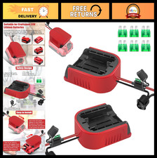 2 Pack Power Wheel Adapter for 20V Battery, Dock with Fuse, 14 Gauge Wire, RC Ca