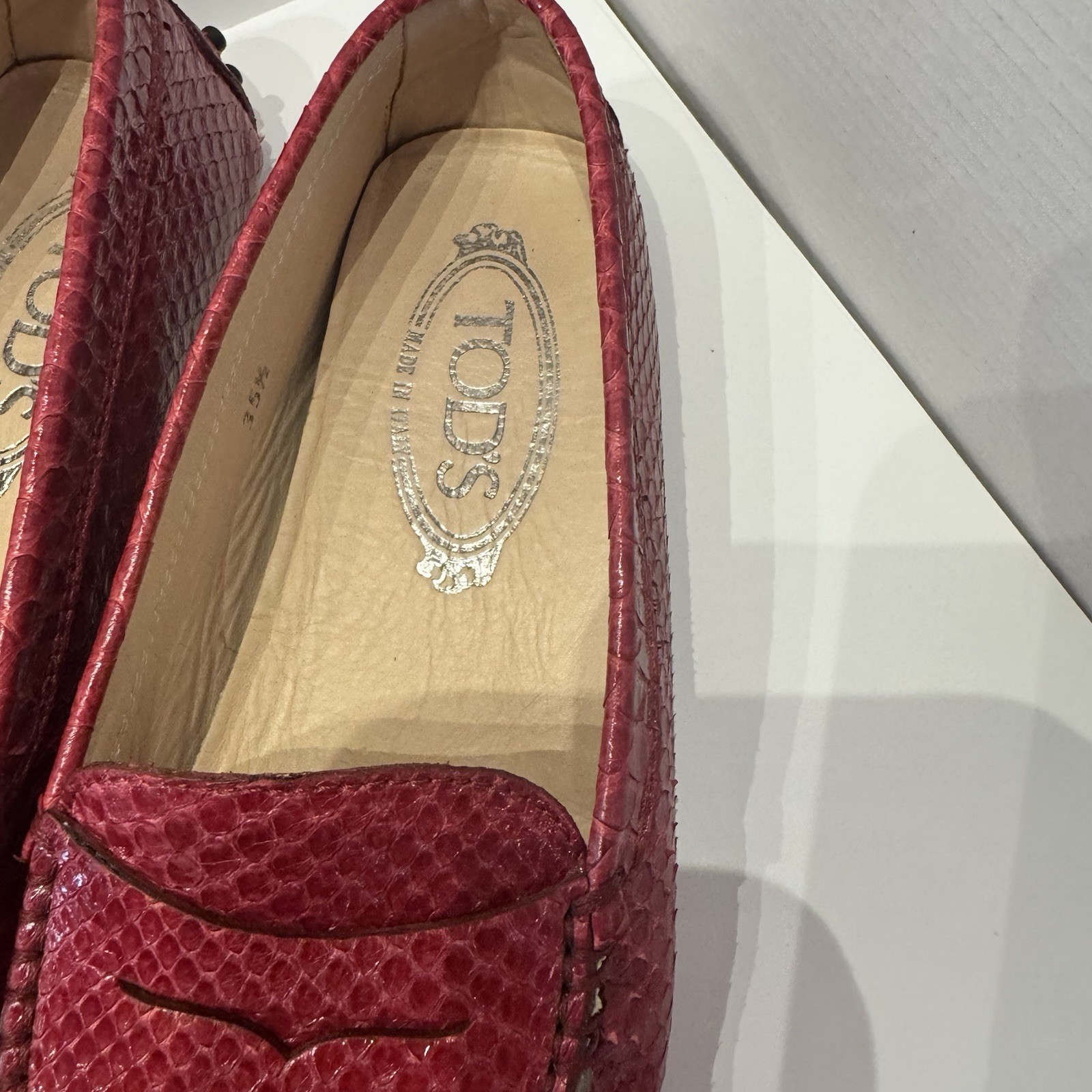 Rare Genuine Python Tod’s Gommino Loafers Size 35… - image 5