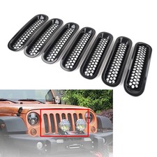 7pcs Front Insert Mesh Grille Trim Cover For Jeep Wrangler Jk 2007-2017 2016 15 7pcs Front Insert Mesh Grille Trim Cover For Jeep Wrangler Jk 2007-2017 2016 15