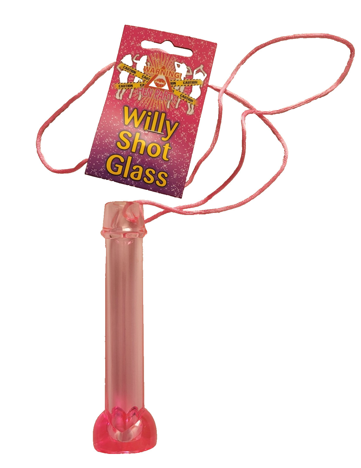 Tall Willy Shaped Shot Glass On String Necklace Hen Party Girls Night Willie