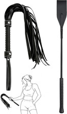 Riding Crop for Horses 17", Faux Leather Whip 32" Horse Whip for Training - Eque