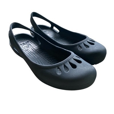 Crocs Kadee Black Sz 9 Women's Flats Sandals Closed Toe Slingback Shoes Ballet